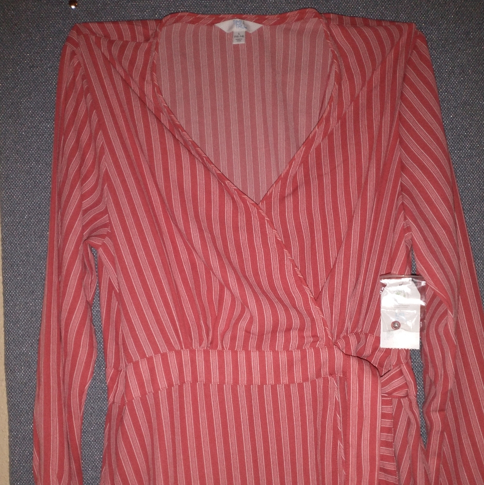 Striped wrap dress